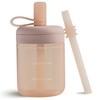 Moonkie Baby Training Cup Silicone Straw Cup | BPA-Free Drop-Proof