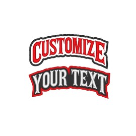 Custom Embroidered Freehand Arch Top Rocker Name Tag Sew on Patch Motorcycle Biker 10" (G)