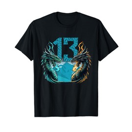 Boy Girl 13 Year Old Birthday Dragon Shirt 13th Birthday T-Shirt