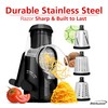 Brentwood KA-5060BK Rotary Cheese, Vegetable, Nut Grater, Shredder, and Slicer,