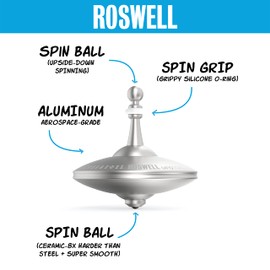 UFO Tops | Metal Spinning Tops | Andromeda Series Collector 3-Pack Set (Cosmic Silver)