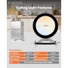 12 Pack Recessed Lighting 6 Inch with Junction Box, 5CCT