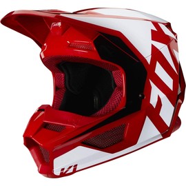Fox Racing Prix Youth V1 Off-Road Motorcycle Helmet - Flame Red/Small