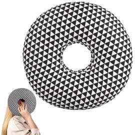 Varku Ear Piercing Pillow Invisible Zipper O Shaped Pillow with Ear Hole for Side Sleepers Relieves Ear Pain Ear Inflammation Pressure