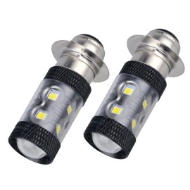 YCY 2Pcs 6000K White H6M LED Headlights For Yamaha YFZ450R Rhino 700 Raptor YFM660
