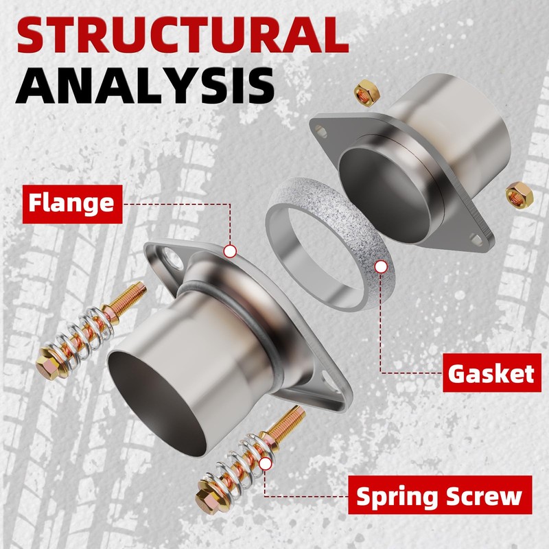 Exhaust Flange 3" Quick Exhaust Flex Spring Flanges with Bolts