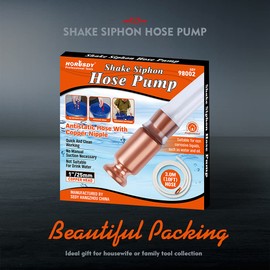 HORUSDY Diesel Mechanical Gas Siphon 10FT Multi-Purpose Super Easy Siphon Pump,3/4" Valve Virgin Grade Tubing Safe