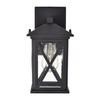 Chloe Lighting VINCENT Transitional 1 Light Textured Black Outdoor Wall