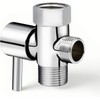 LUXE Bidet 7/8" x 7/8" x 1/2" Shut-Off Valve T-Adapter