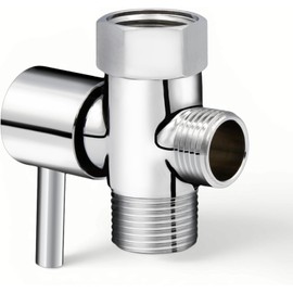LUXE Bidet 7/8" x 7/8" x 1/2" Shut-Off Valve T-Adapter for Bidets, Only Compatible with NEO Series Bidet Attachments (Original Lever, Chrome Finish)