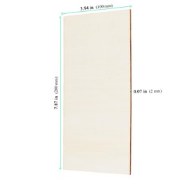 SENJEOK 30 PCS 2 mm Plywood Sheets, Thin Unfinished Wood Board, 200 x 100mm Basswood Sheets for Woodcraft Models, Home Decor, DIY Art