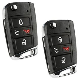 2x Keyless Option Remote Key Fob Shell Case Cover For VW Volkswagen (NBGFS12P01)