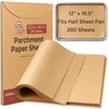 Unbleached Parchment Paper Sheets – 12" x 16.5" Pre-Cut, Non-Stick,
