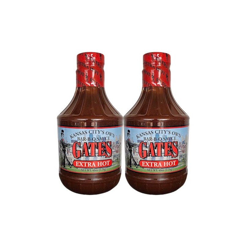 Gates Extra Hot Barbecue Sauce 40oz - 2 Pack