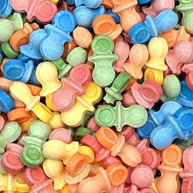 Bayside Candy Oh Baby Pacifiers Candy | Uncoated Fruit Flavored | Pacifier Shaped Pressed Candy (3LB)