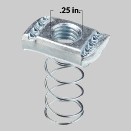 Newhouse Electric SP14-5PK Strut Channel Spring Nut .25-inch 5-Pieces, Hardware Nuts for Strut Channel Bracket, Electro-Galvanized Strut Channel Nuts for A-Series and C-Series Steel Channels