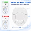 Raised Toilet Seat for Seniors, 3" Height, Heavy Duty Slow