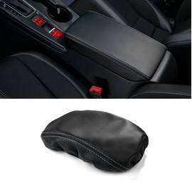 Thenice for 11th Gen Civic Armrest Box Cover Center Console Storage Organizer Leather Protector for Honda Civic 2022 2023 2024 with CVT -Gray Seamline