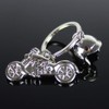 Freedale® Silver Motorbike with helmet Keyring Motorcycle Key Chain -
