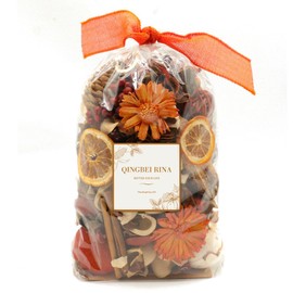 Qingbei Rina Fall Potpourri Bags,Cinnamon Scented Potpourri Bowl Fillers,Orange Thanksgiving Decorative Dried Flowers,Home Fragrance,Autumn Harvest Framhouse Vase Filler,20 oz