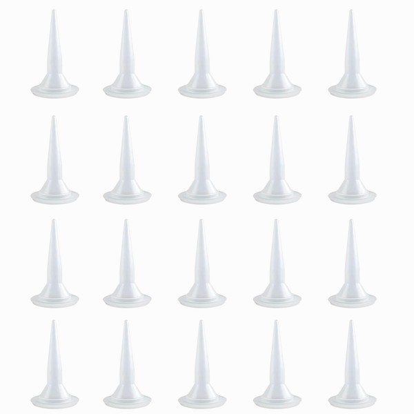 20Pcs Non-Toxic Tube Nozzles Caps Lightweight Convenient Transparent Cartridge Nozzles