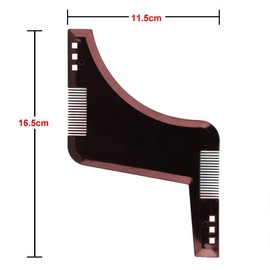 Precision Beard Styling Shaping Template Comb, Durable ABS Barber Tool Symmetry Trimming Shaper Stencil - Achieve Perfect Jawline, Goatee, Moustache & Sideburns