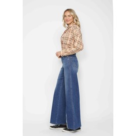 Judy Blue High-Waisted Tummy Control Retro Wide Jeans, 88847 (Size 15) Blue