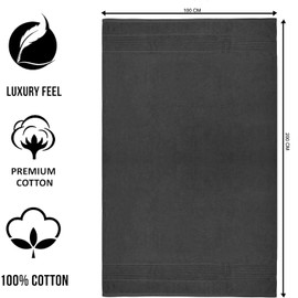 Textile Do Luxury Super Jumbo Bath Sheet (100 x 200 cm-700 GSM) 100% Egyptian Cotton Extra Lage Bath Sheet Towels (Charcoal, Cotton)