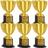 Highergo 24 Pcs Mini Trophies Metal Awards Plastic Gold Trophy