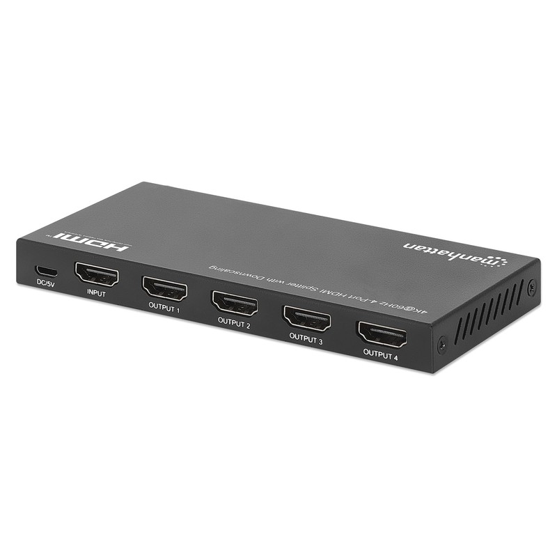 Manhattan Divisor de Video Splitter HDMI, 18G, EDID, 4X HDMI,