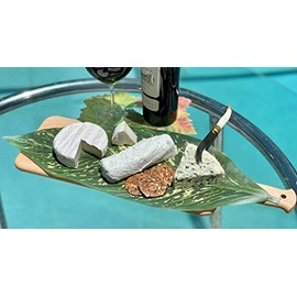 Parchment Paper Leaves for Cheese & Charcuterie Boards - Sisson Distribution Leaves (Pack of 5), Large Tropical, 20½" x 7½".