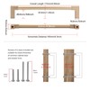 TUNNY 10 Pack Classic Solid Cabinet Handles-6.3"/160mm Screw Spacing Champagne