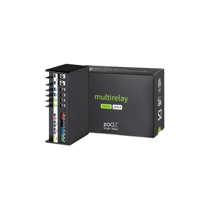 Zooz Z-Wave Long Range MultiRelay ZEN16 800LR for Garage Doors,