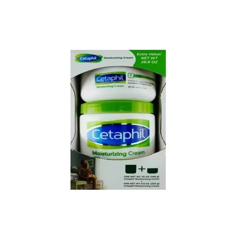 Cetaphil, Paquete Crema Humectante 566g + 250g (piel Seca)