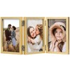 ORIVAN 5x7 Triple Picture Frame Hinged 3 Photos Folding Photo