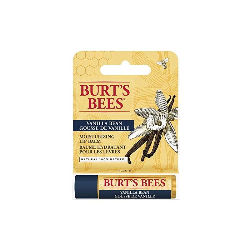 Burts Bees Vanilla Bean - Tubo de bálsamo labial, 4.25