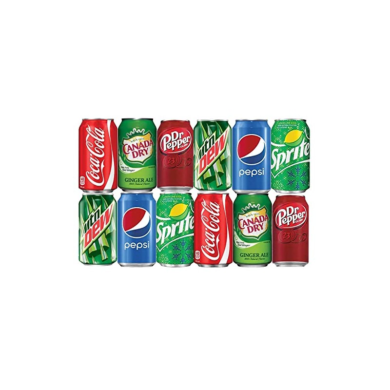 12 Pack BGM Assortment of Soda Refrigerator Restock Kit (Pack