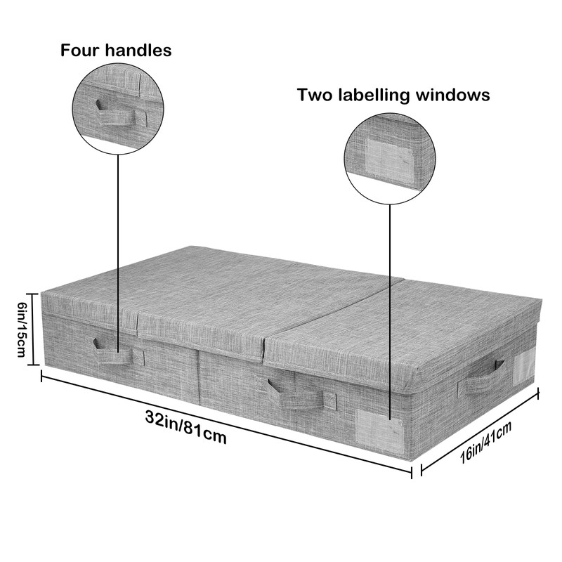 DAYARD Underbed Storage Container Bins with Lids, Under Bed Storage