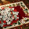 Handheld Christmas Village Mahjong Tiles 30x23x13mm Acrylic 160 Tiles Santa