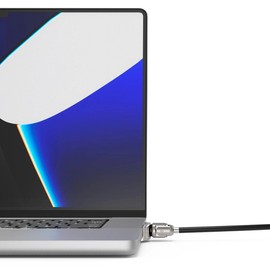 Compulocks Ledge Lock Adapter and keyed Cable Lock for M1, M2, M3, & M4 MacBook Pro 16" Silver