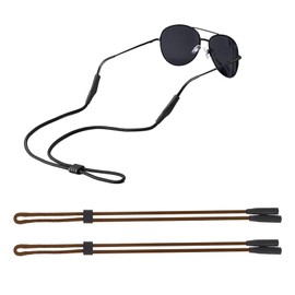 UPIONIC Sunglasses Straps Cords,Eye Glasses Holder Strap for Men Women Kids,Eyeglass Holders Around Neck,Eyewear String Lanyard Retainer,2PCS,Brown