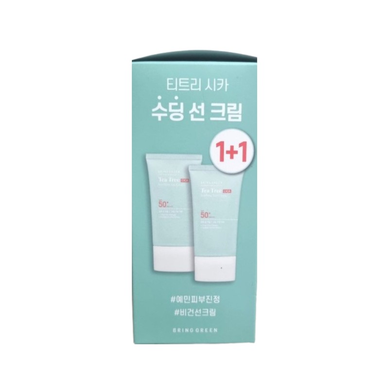 Bring Green Sun Cream 50ml+50ml Inorganic Tea Tree Cica Sun