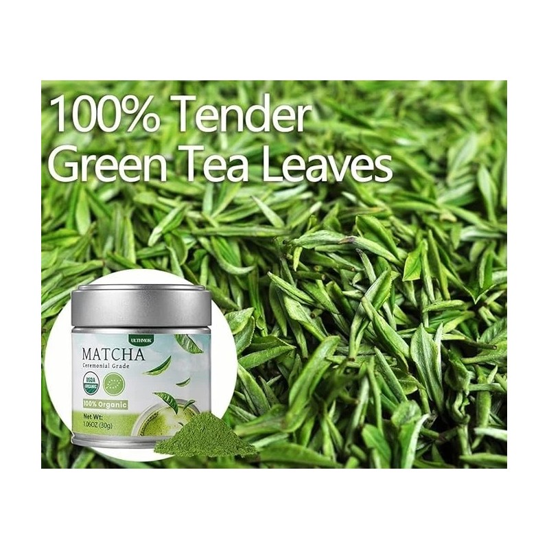 ULTHMOK Ceremonial Grade Matcha Green Tea Powder, 1.06 Oz/30g, 100%