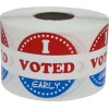 InStockLabels.com "I VOTED EARLY" Circle Stickers | 1.5" Inches Round