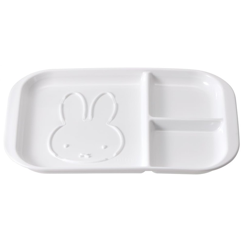 Skater MPLS1-A Miffy Morning Plate with Dividers Lunch Plate