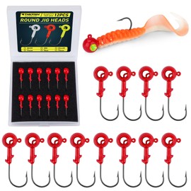 THKFISH Jig heads fishing bait hook kit soft bait hooks, crappie jig heads for fishing, jigs for crappie bass fishing, 1.5 g (1/16 oz) 3.5 g (1/8 oz) 5.5 g (3/16 oz) (pink, 1.5 g - 1/16 oz)