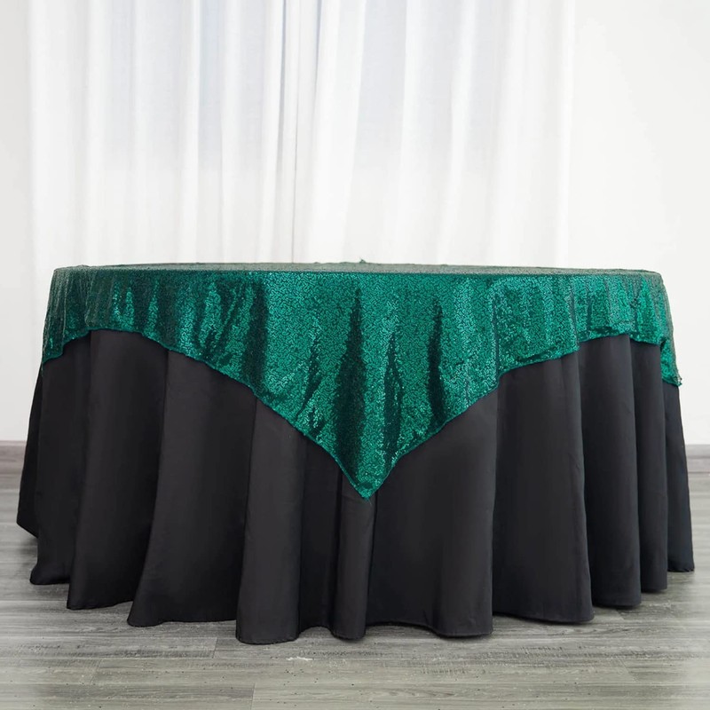 Trimming Shop 50 x 72 Inch Emerald Green Sequin Rectangle