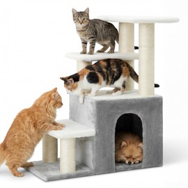 Heybly Cat Scratching Post, Pet Steps for Indoor Cats and Dogs, HSP002SWWH