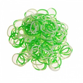 200 Loom Rubber Bands Loom Vert Blanc – Two Tone