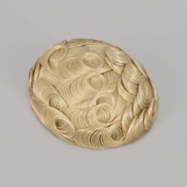 LLWear Human Hair Pieces Mens Toupee Soft Thin Skin with